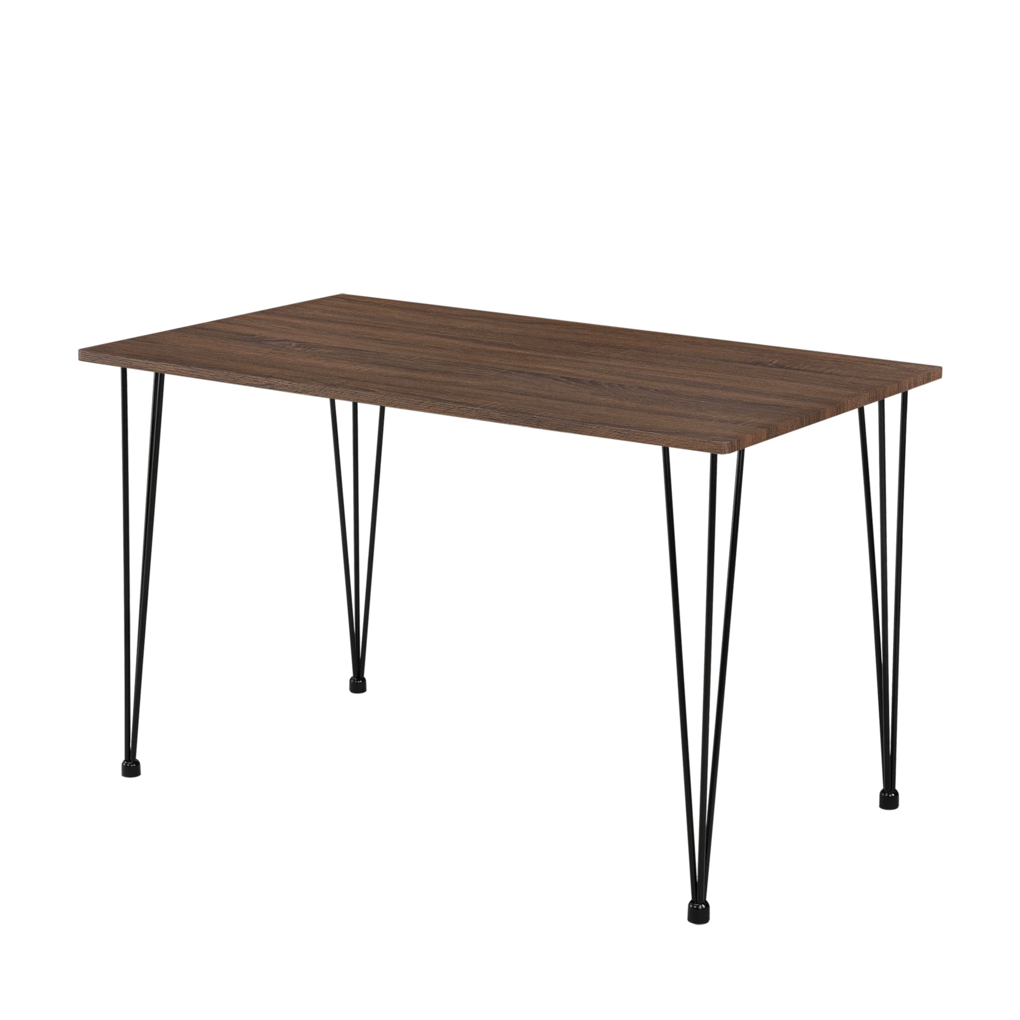 [en.casa] Tavolo per Sala da Pranzo Fino a 4 Posti con Gambe Hairpin 120 x 70 x 75 cm - Color Noce