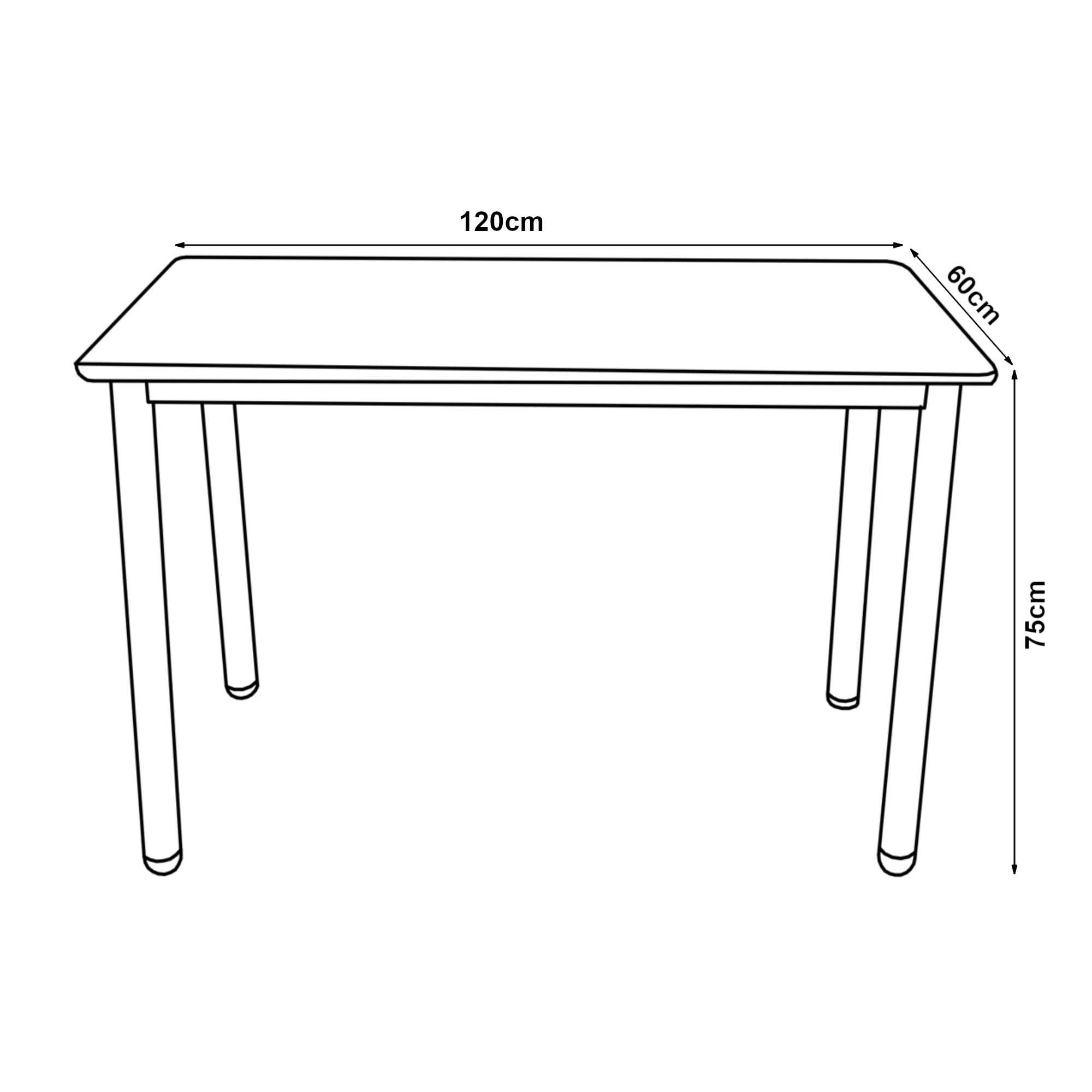 Tavolo da Pranzo Tammela 120 x 60 cm Effetto Marmo Nero [en.casa]