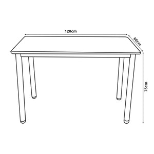 Tavolo da Pranzo Tammela 120 x 60 cm Effetto Marmo Bianco [en.casa]