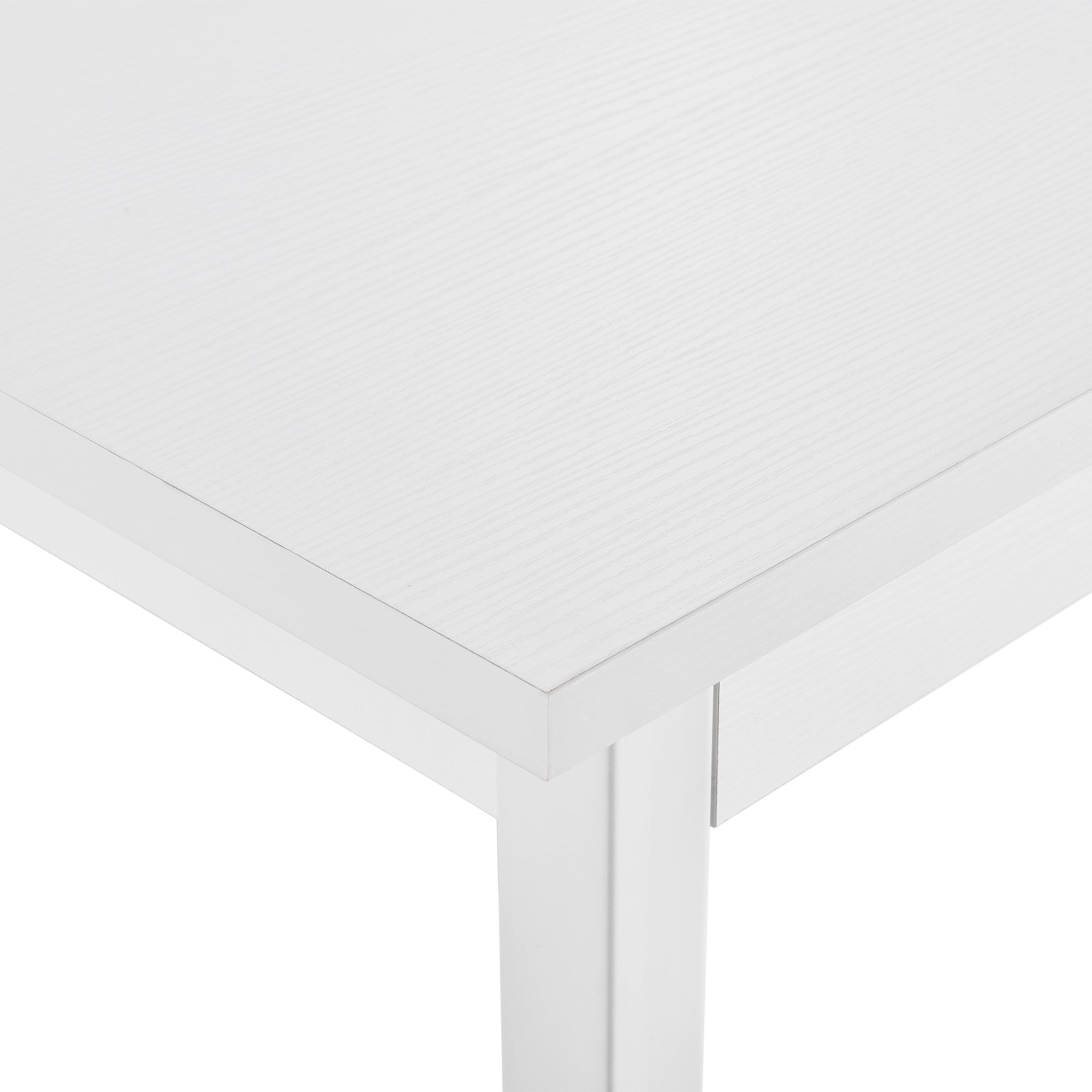 Tavolo da Pranzo Den Haag con Piano Rettangolare 140 x 60 cm - Bianco [en.casa]