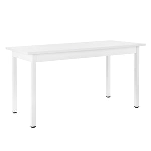 Tavolo da Pranzo Den Haag con Piano Rettangolare 140 x 60 cm - Bianco [en.casa]