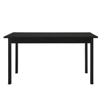 Tavolo da Pranzo Den Haag con Piano Rettangolare 140 x 60 cm - Nero [en.casa]