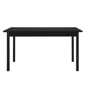 Tavolo da Pranzo Den Haag con Piano Rettangolare 140 x 60 cm - Nero [en.casa]