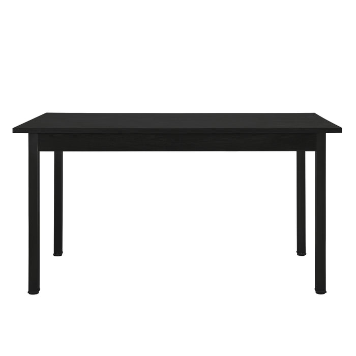 Tavolo da Pranzo Den Haag con Piano Rettangolare 140 x 60 cm - Nero [en.casa]