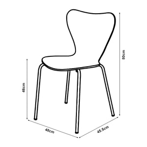 Set di 4 Sedie da Sala Essunga Impilabili - Nero [en.casa]