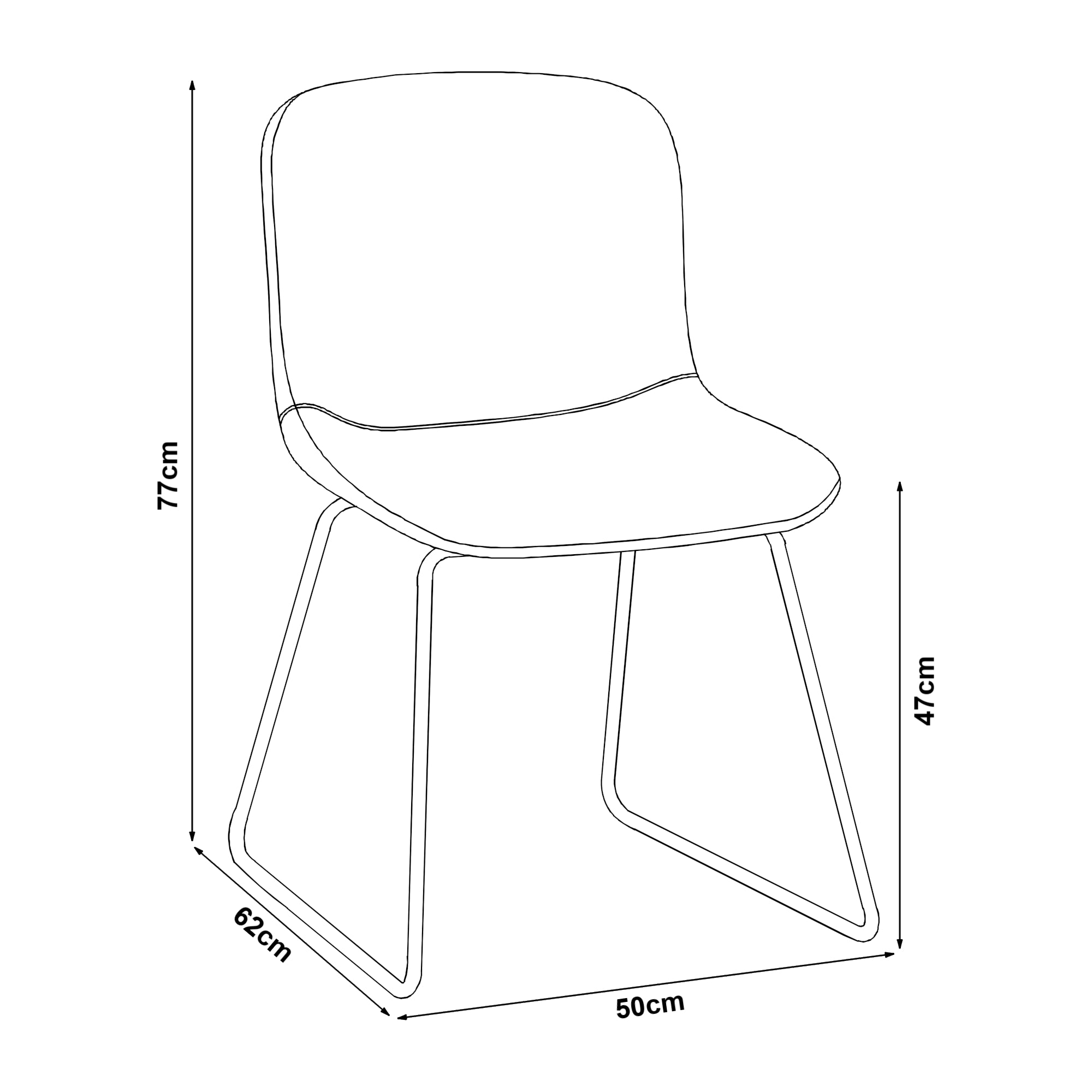 Set Kannus di 2 Sedie da Sala Similpelle Beige [en.casa]