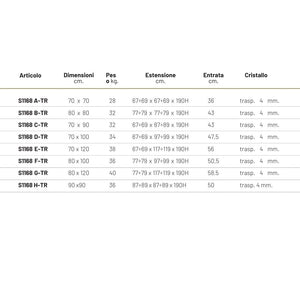 Ogomondo box doccia angolare con ante scorrevoli profilo cromato 4 millimetri trasparente *** misure 70x100x190h cm r...