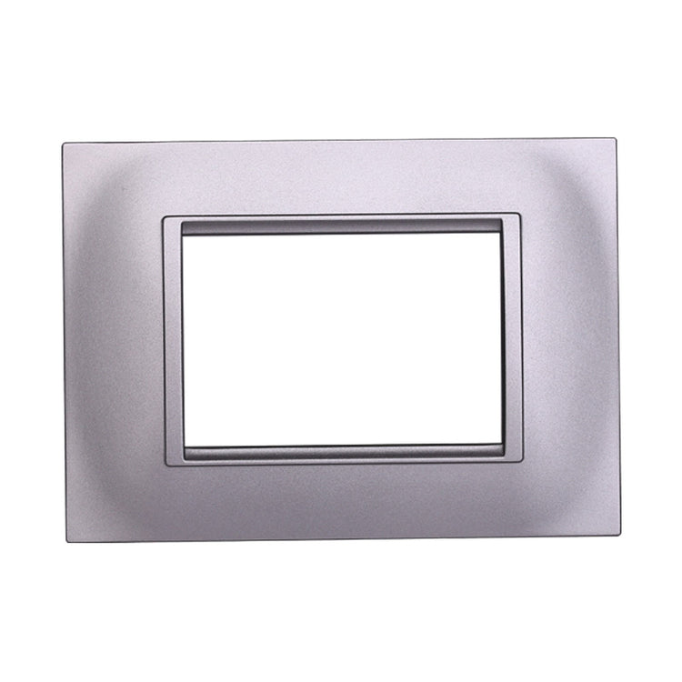 Ettroit Serie Space Placca 503 3P Moduli Quadra Grigio Argento Silver Compatibile Living LN89306