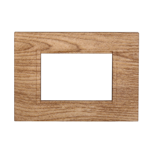 Ettroit Serie Space Placca 503 3P Moduli Quadra Legno Chiaro Compatibile Living LN89304