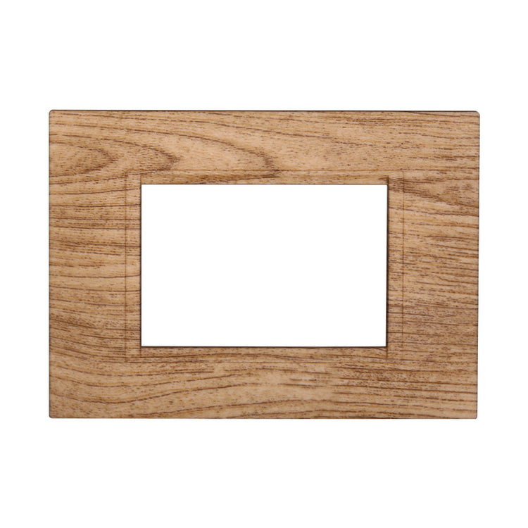 Ettroit Serie Space Placca 503 3P Moduli Quadra Legno Chiaro Compatibile Living LN89304