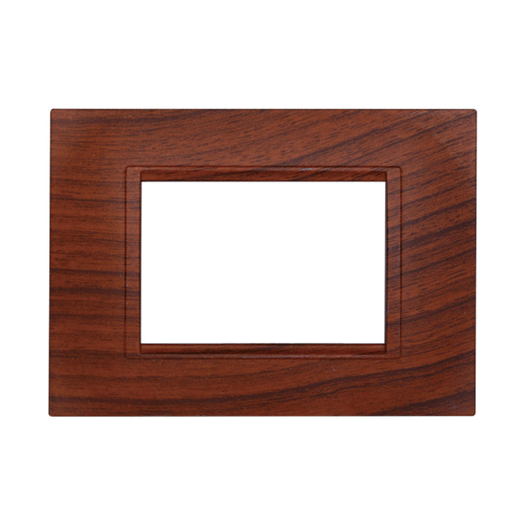 Ettroit Serie Space Placca 503 3P Moduli Quadra Legno Radica Noce Compatibile Living LN89304