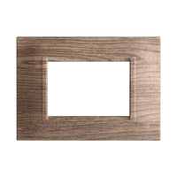 Ettroit Serie Space Placca 503 3P Moduli Quadra Legno Scuro  Compatibile Living LN89305