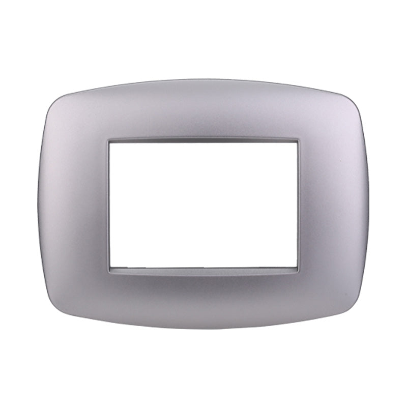 Ettroit Serie Space Placca 503 3P Moduli Slim Argento Silver Grigio Compatibile Living LN87307