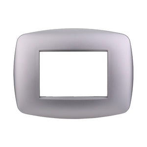 Ettroit Serie Space Placca 503 3P Moduli Slim Argento Silver Grigio Compatibile Living LN87307