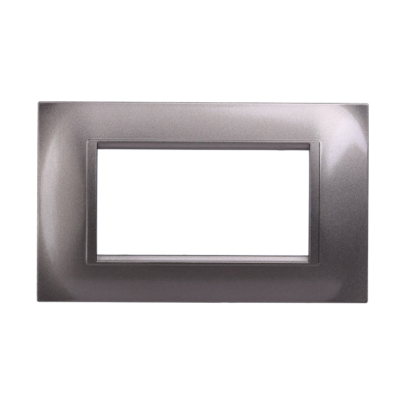 Ettroit Serie Space Placca 504 4P Moduli Quadra Titanio  Compatibile Living LN89708