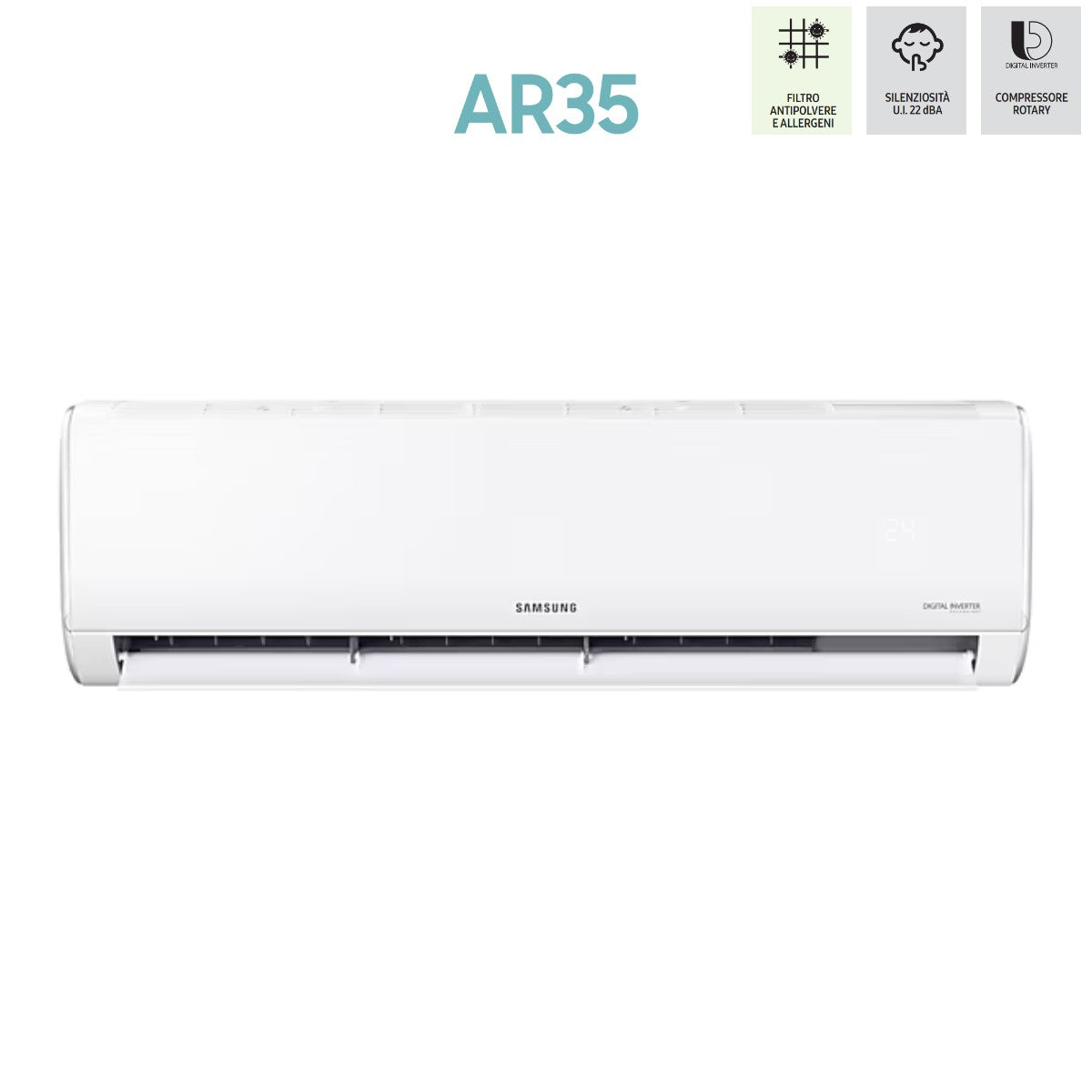 Climatizzatore Condizionatore Inverter Samsung serie AR35 (Maldives) 9000 Btu F-AR09ART R-32 AR09TXHQASI Classe A++/A+