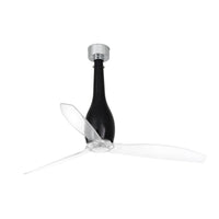 Faro 32002 Ventilatore da soffitto senza luce motore DC Diametro 128 cm e Telecomando, Nero