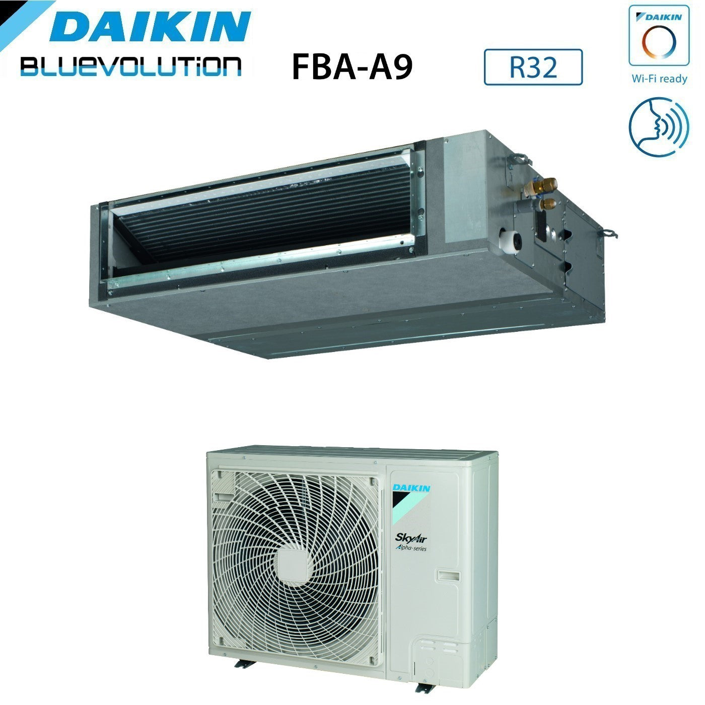 Climatizzatore Condizionatore Daikin Bluevolution Canalizzato Canalizzabile Media Prevalenza 42000 Btu FBA125A + RZAG125NY1 Trifase R-32 Wi-Fi Optional Classe A++/A+