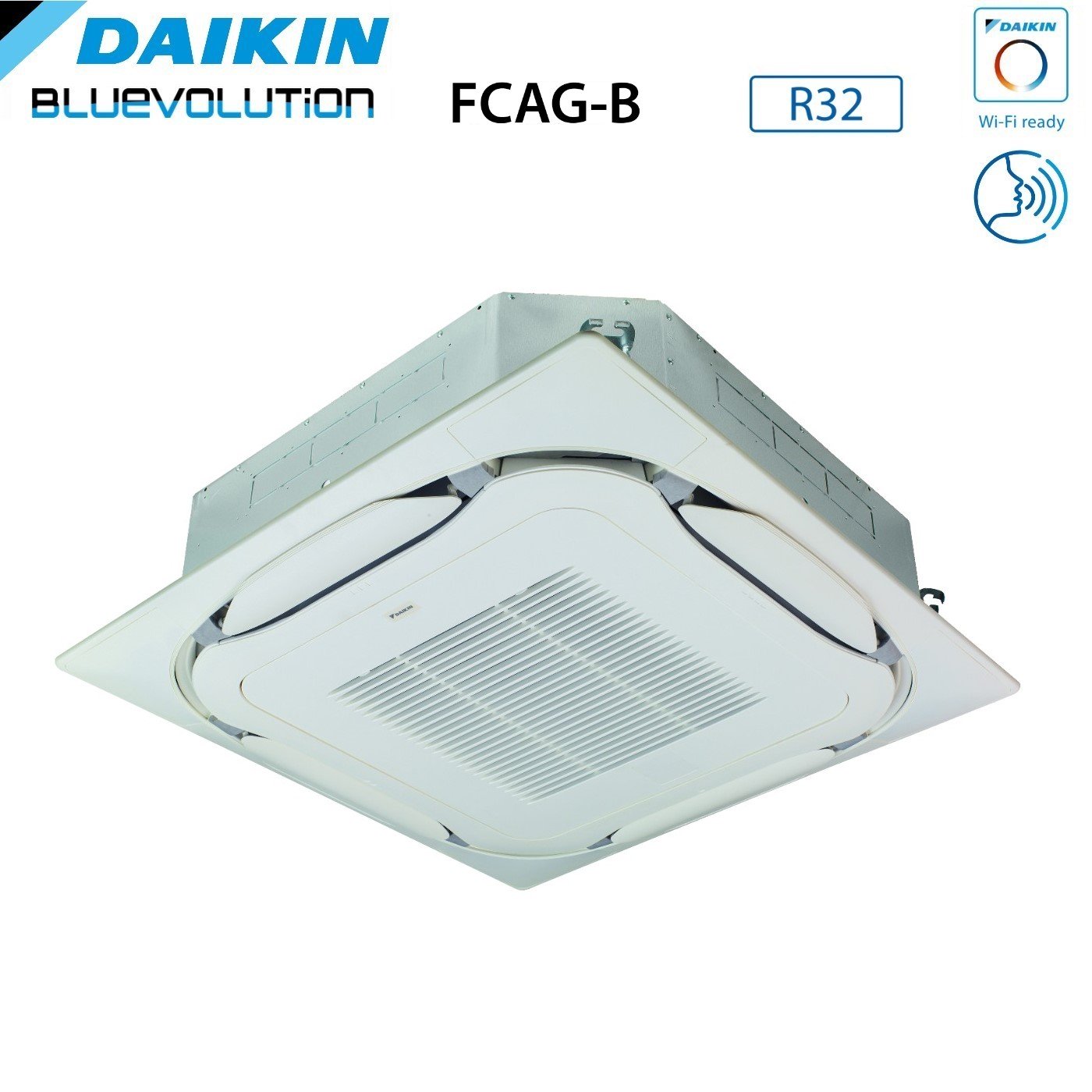 Climatizzatore Condizionatore Daikin Bluevolution a Cassetta Round Flow 12000 BTU FCAG35B R-32 Wi-Fi Optional Classe A++/A++ con Griglia Standard Inclusa - Garanzia Italiana