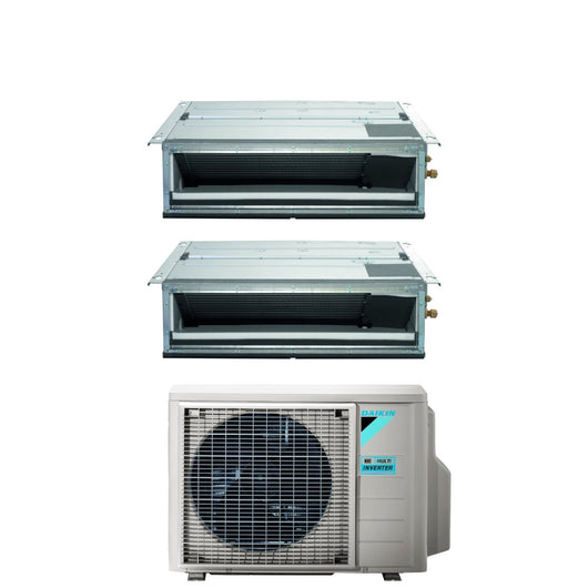 Climatizzatore Condizionatore Daikin Bluevolution Dual Split Canalizzato Canalizzabile Inverter serie FDXM-F9 9+12 con 2MXM50A R-32 Wi-Fi Optional 9000+12000 Garanzia Italiana