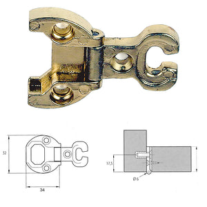 CERNIERA PER MOBILI 'A0054' oro - 2 PZ