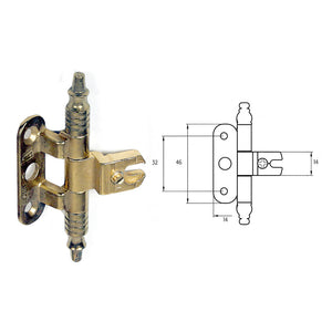 CERNIERA PER MOBILI 'A0113' bronzata - 2 PZ