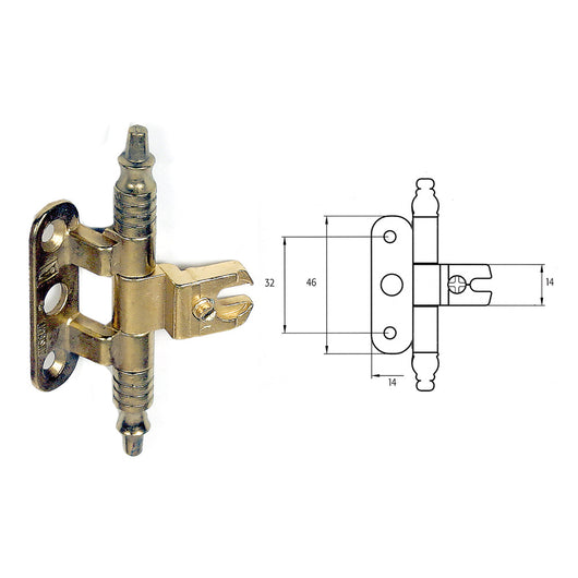 CERNIERA PER MOBILI 'A0113' bronzata - 2 PZ