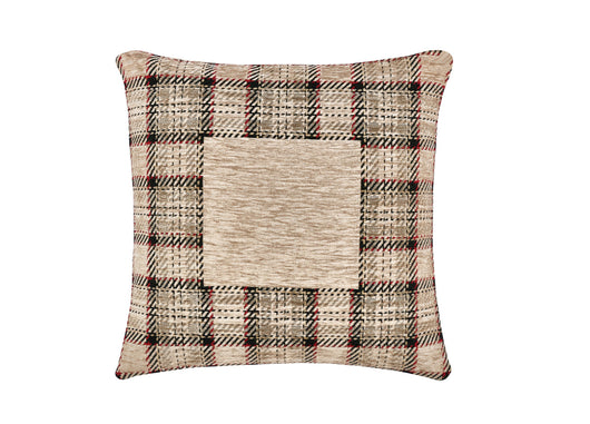 Federa Cuscino Arredo Casa Fodera Tessuto Cinigliato Scozzese Tartan - 40x40 - Beige