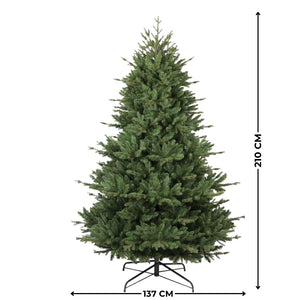 Albero di Natale realistico alto 240 cm con 2488 rami realizzato in PE+PVC di colore verde