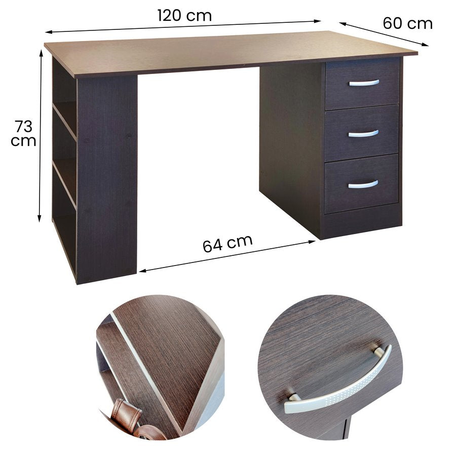 Scrivania in legno 120x59x72 cm