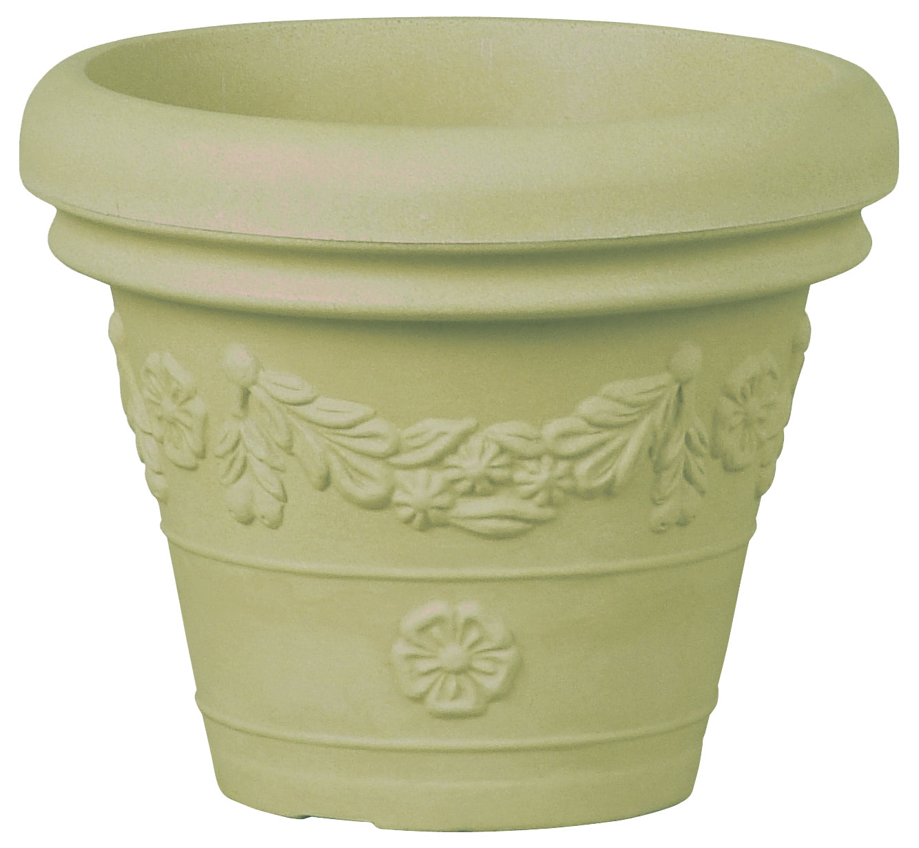 Vaso Grande Festonato In Resina, Effetto Terracotta Con Decori Interno-Esterno Cm 70x57h coloreLight Khaki FESTON70KHAKI