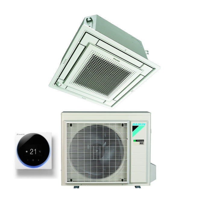 Climatizzatore Condizionatore Daikin a Cassetta Fully Flat 21000 BTU FFA60A9 R-32 Wi-Fi Optional con Griglia Bianca Inclusa Classe A+/A+ - Garanzia Italiana