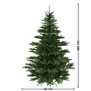 Albero di Natale artificiale alto 150cm con 954 rami e base in plastica di colore verde