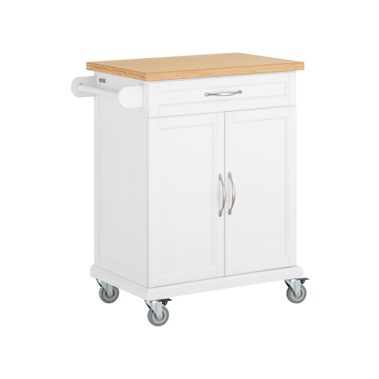 Carrello Cucina,Credenza Cucina,Mobile Cucina Con Route,Bianco FKW13-W