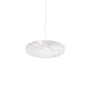 Sospensione Moderna 1 Luce Flat In Polilux Bianco D30 Made In Italy