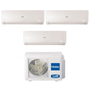 Climatizzatore Condizionatore Haier Trial Split Inverter serie FLEXIS PLUS WHITE 7+12+15 con 3U70S2SR3FA R-32 Wi-Fi Integrato Colore Bianco 7000+12000+15000