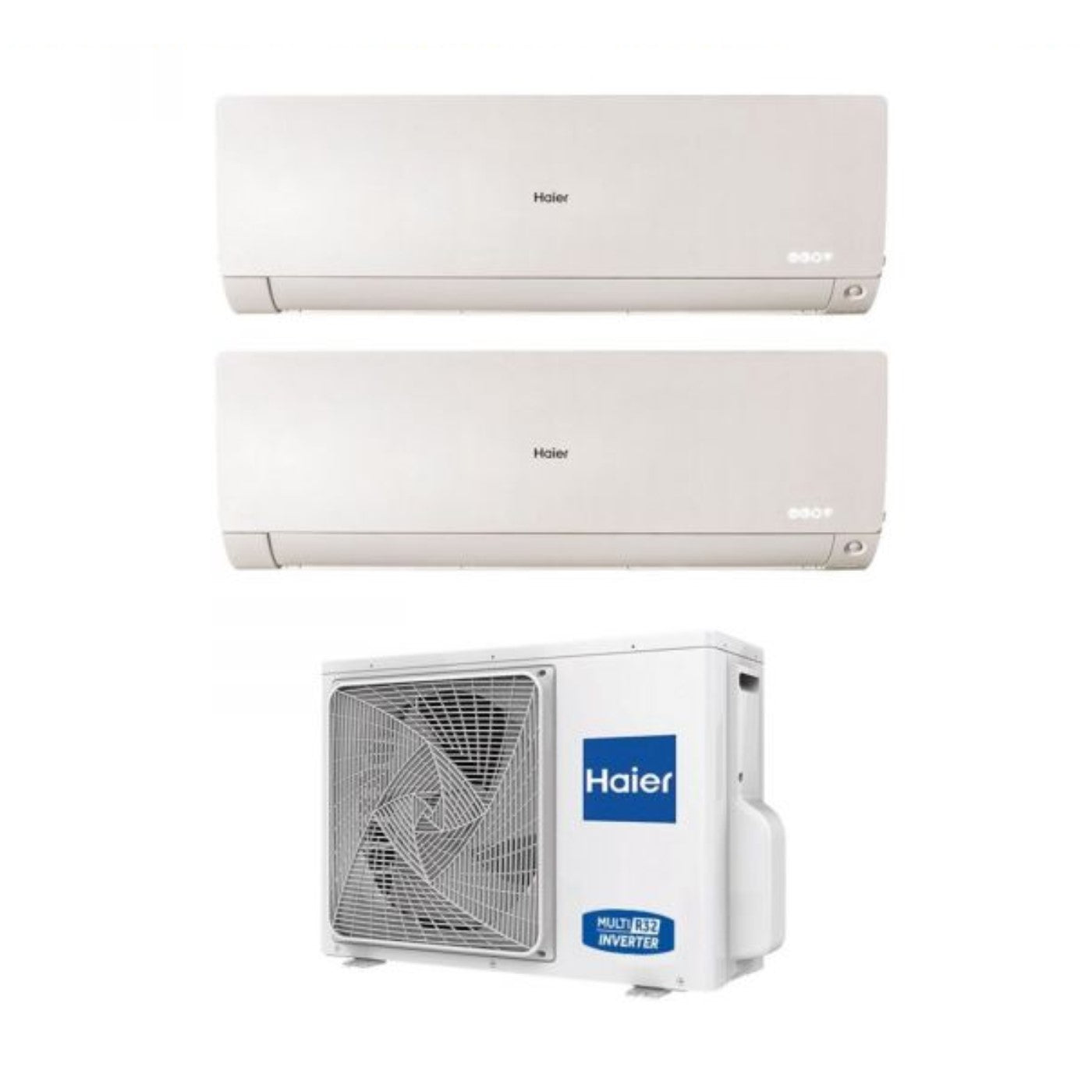 Climatizzatore Condizionatore Haier Dual Split Inverter serie FLEXIS PLUS WHITE 7+9 con 2U40S2SM1FA R-32 Wi-Fi Integrato Colore Bianco 7000+9000