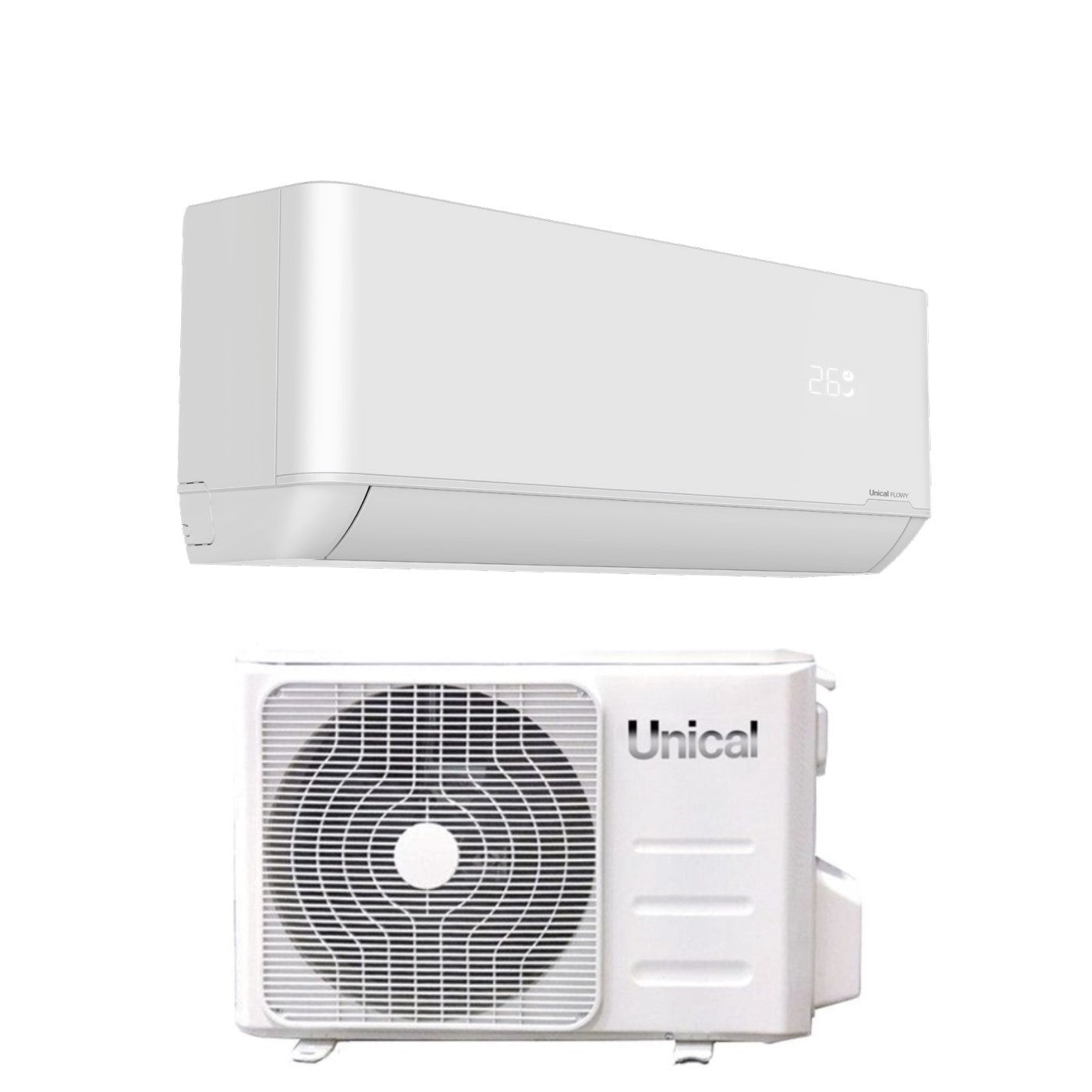 Climatizzatore Condizionatore Unical Inverter serie FLOWY 24000 Btu FLWY 24H R-32 Wi-Fi Optional Classe A++/A+