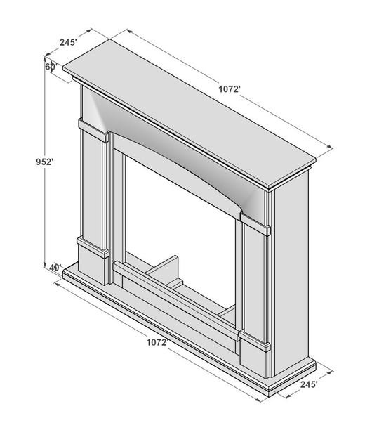 Tagu Fm463oa1 Cornice Con Struttura In Legno Per Caminetto Helmi Rovere