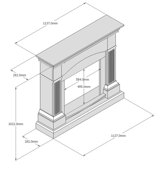 Tagu Fm464 Tu1 Cornice Per Inserto Elettrico Realizzato In Legno Turchese Chiaro