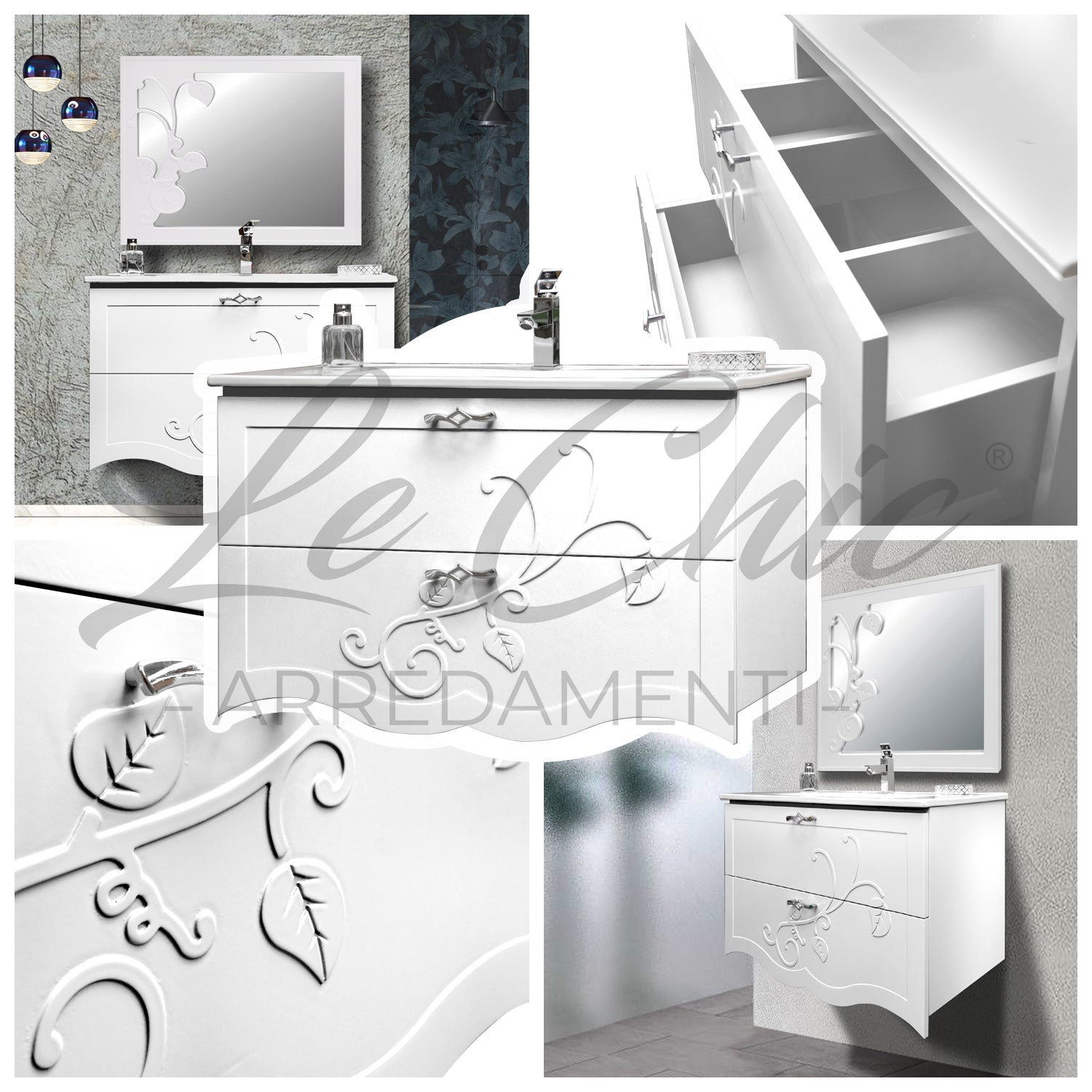 Mobile bagno moderno classico - 90X46