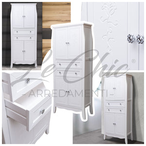 Colonna bagno contemporaneo bianco shabby