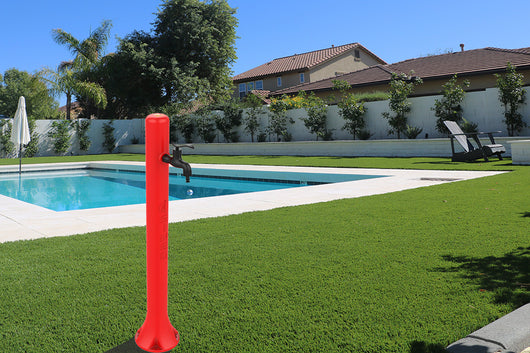 Fontana da Giardino Rubinetto con Attacchi Rapidi Sined Acqua Rosso