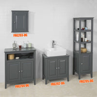 Set di Mobili da Bagno Grigio Sottolavabo FRG202-DG