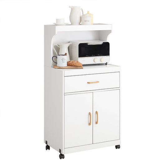 Mobile microonde Credenza cucina con route, bianco, FSB12-W