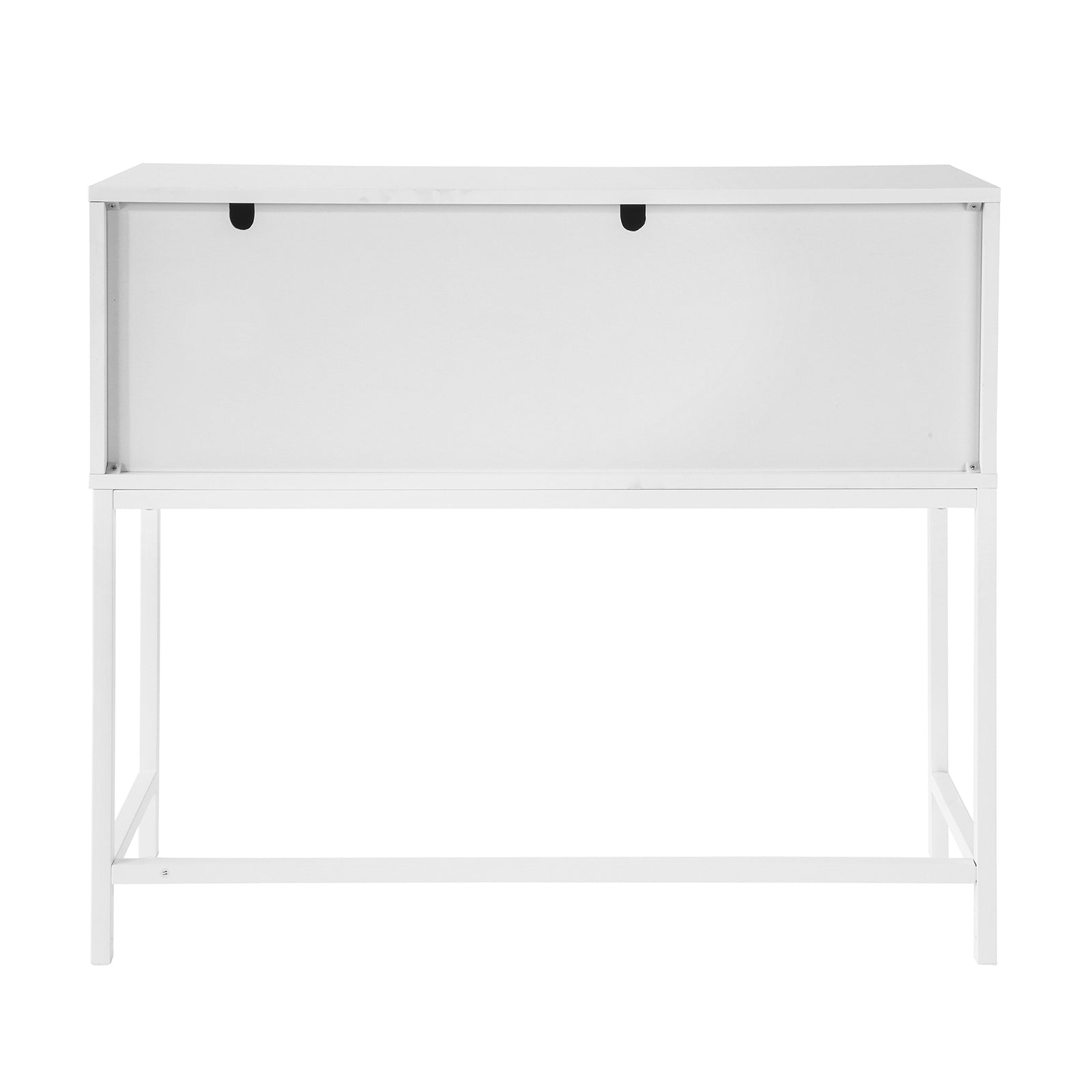 Consolle Ingresso Mobiletto con 1 Grande Armadio salvaspazio L92*P30*A80 cm, Bianco FSB21-W