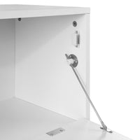 Consolle Ingresso Mobiletto con 1 Grande Armadio salvaspazio L92*P30*A80 cm, Bianco FSB21-W