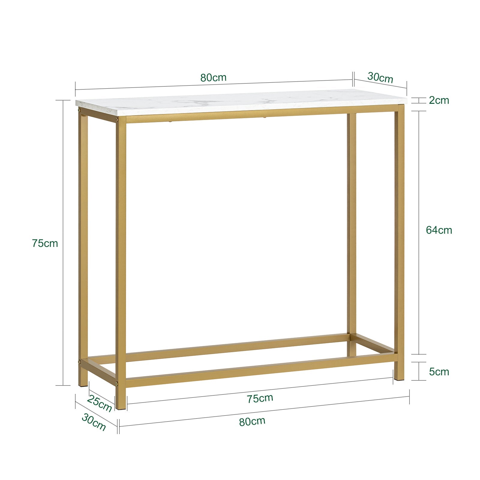 Tavolo consolle Ingresso Moderno Aspetto Marmo Stile Vintage L80*P30*75cm Modello in marmo FSB29-G