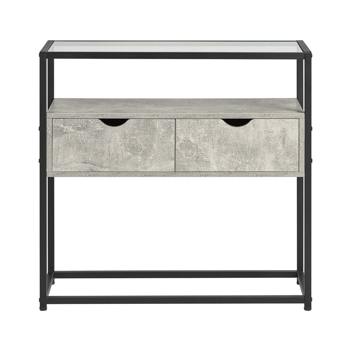 Consolle Ingresso Tavolo Bar con cassetti Consolle Credenza Tavolino divano Tavolo decorativo 81x35x78cm Grigio FSB54-HG SoBuy