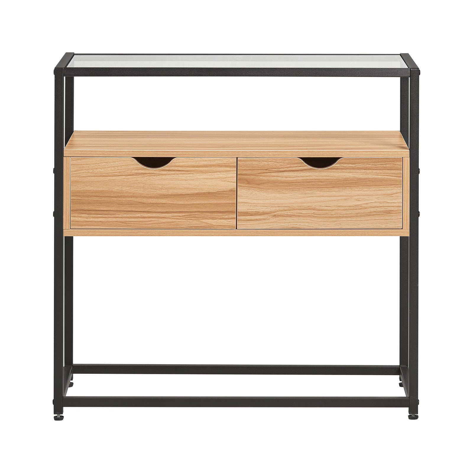 Consolle Ingresso Tavolo Bar con cassetti Consolle Credenza Tavolino divano Tavolo decorativo 81x35x78cm Naturale FSB54-N SoBuy